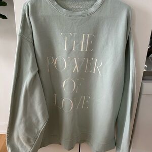 Celine Dion Soft Green Top